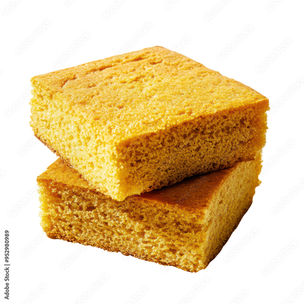 Cornbread object isolated on transparent png. Cornbread object isolated on transparent png.