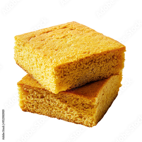 Cornbread object isolated on transparent png. 