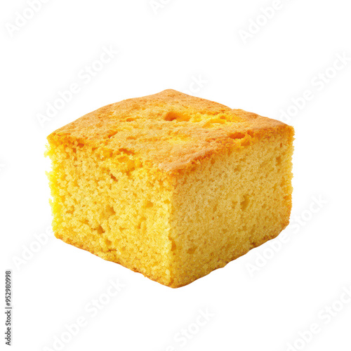 Cornbread object isolated on transparent png. 