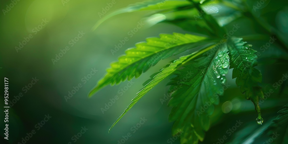 Fototapeta premium Close-up of a Cannabis Leaf