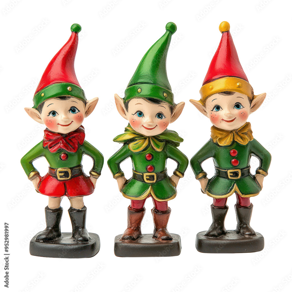 B - Elf figurines object isolated on transparent png. B - Elf figurines object isolated on transparent png.