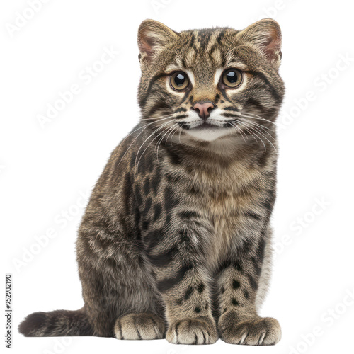  Fishing Cat object isolated on transparent png.