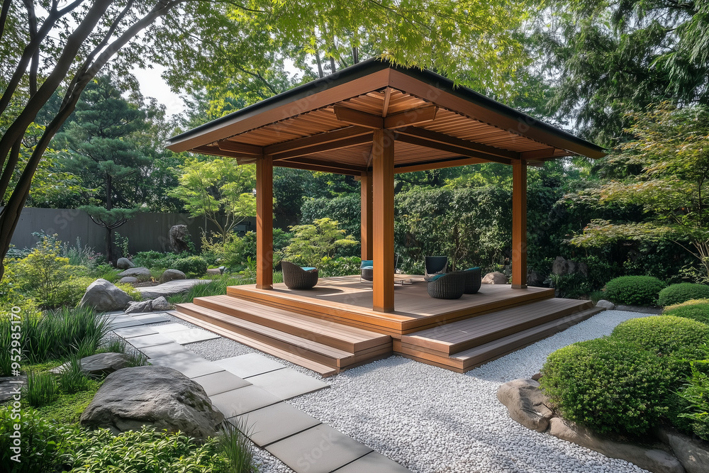 Peaceful Retreat: A Quiet Meditation Pavilion Amidst Tranquil Gardens Peaceful Retreat: A Quiet Meditation Pavilion Amidst Tranquil Gardens