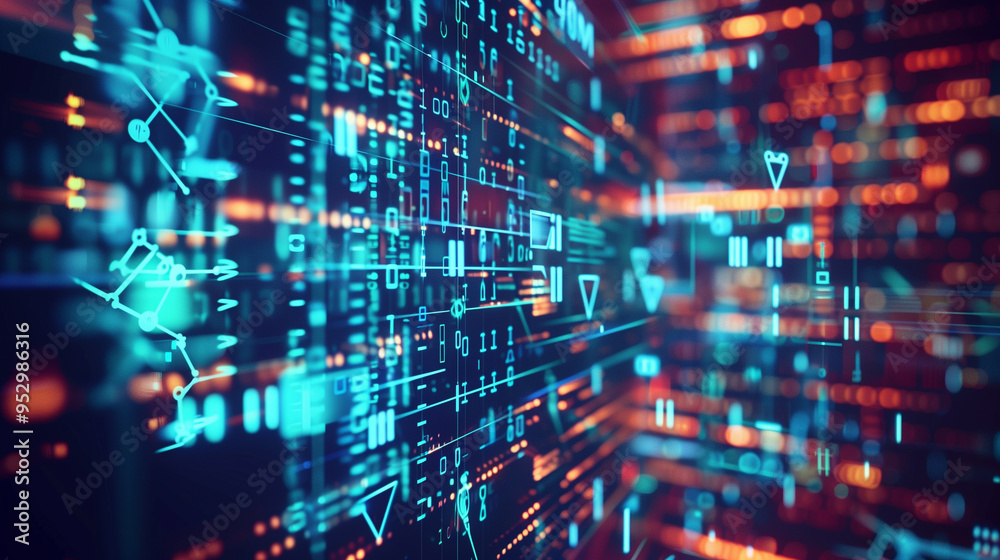 Abstract Digital Background for Technological Processes, Neural Networks, AI, and Science Abstract Digital Background for Technological Processes, Neural Networks, AI, and Science