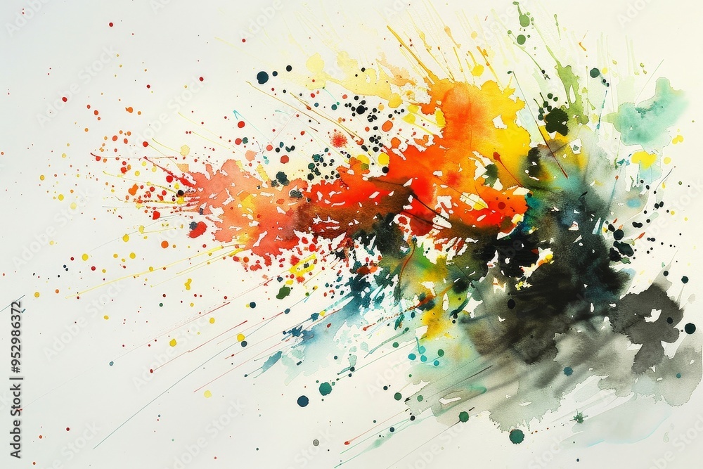 Vibrant Watercolor Splatter Abstraction Vibrant Watercolor Splatter Abstraction