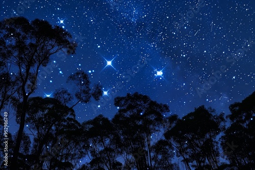 Southern Cross Illumination at Midnight