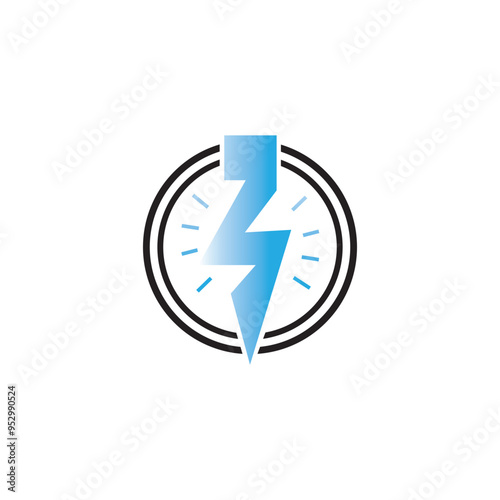 lightning bolt logo. Thunderbolt icon, Flash Thunderbolt Energy Power Logo vector , electric power logo, northern power, energy symbol, electric logo design vector silhouette, 