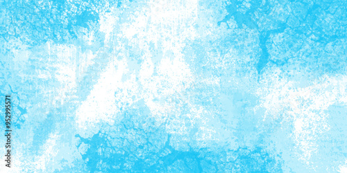 Modern light and bright watercolor grungy texture of cyan pattern floor with imitation of design background, luxury cyan grungy watercolor perfect concept color hand painted abstract background.
