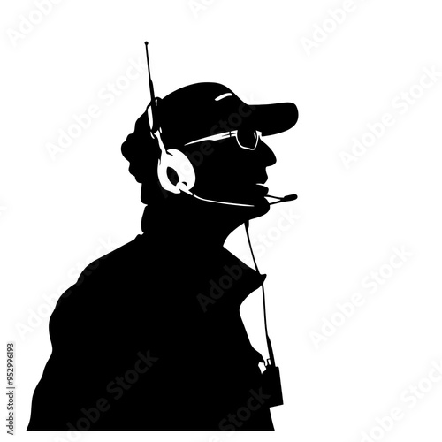 vector silhouette of a Aircraft Mechanic