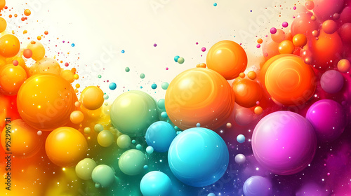 Colorful Spheres Dance Through Space: Celebrating Equality, One Rainbow at a Time