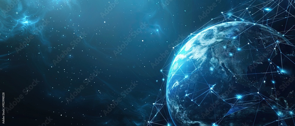 Obraz premium Digital Network Connecting the World