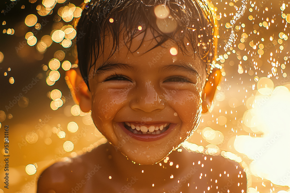 Liquid Laughter: Youthful Bliss Captured, Generative AI Liquid Laughter: Youthful Bliss Captured, Generative AI