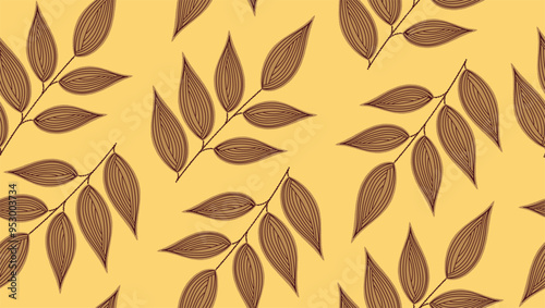 Seamless Autumn Leaves Pattern. Vector Design for Banners, Fabrics, Textiles, and Wallpaper
