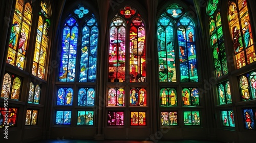 colourful stained glass wallpaper