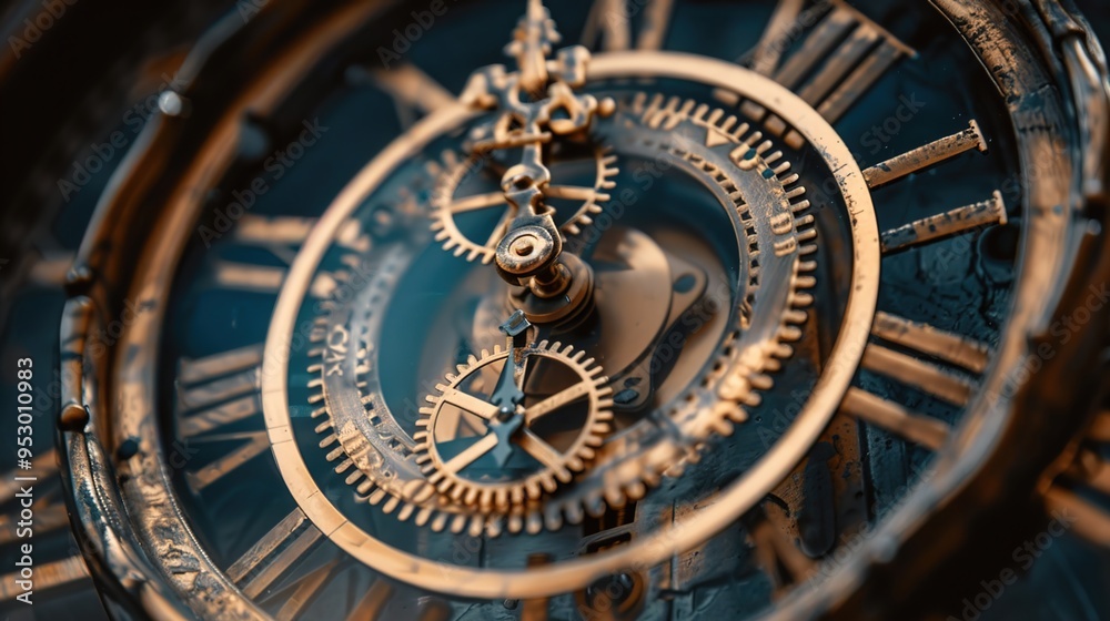 Fototapeta premium old clock pattern wallpaper