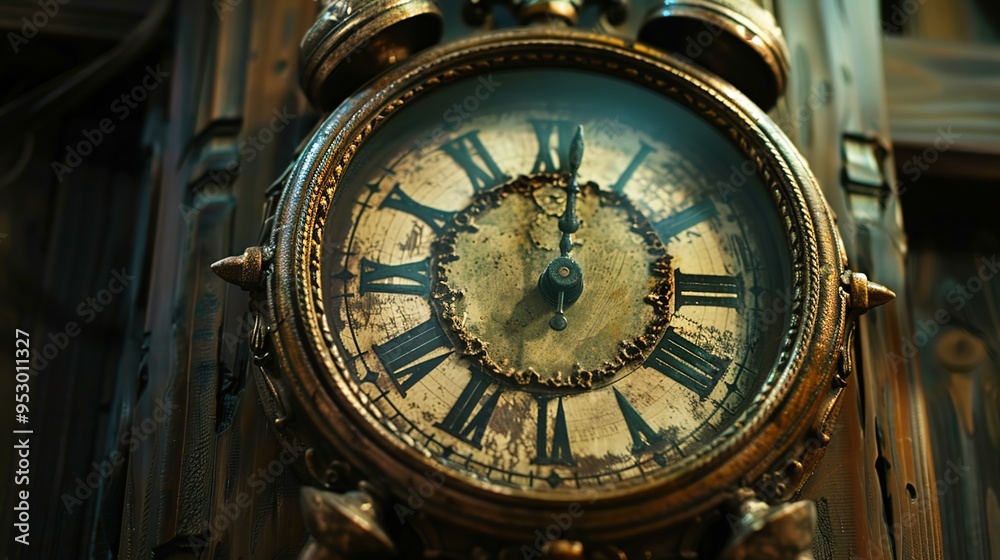 Fototapeta premium old clock pattern wallpaper