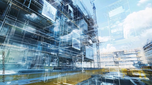 Wallpaper Mural Constructions site collage of a new building with nice virtual display controls Torontodigital.ca