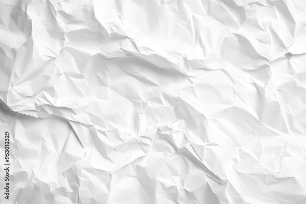 Crumpled white paper texture closeup. Abstract wrinkled surface. Minimalist design background. Creative concept for banner, poster, wallpaper with copy space Crumpled white paper texture closeup. Abstract wrinkled surface. Minimalist design background. Creative concept for banner, poster, wallpaper with copy space