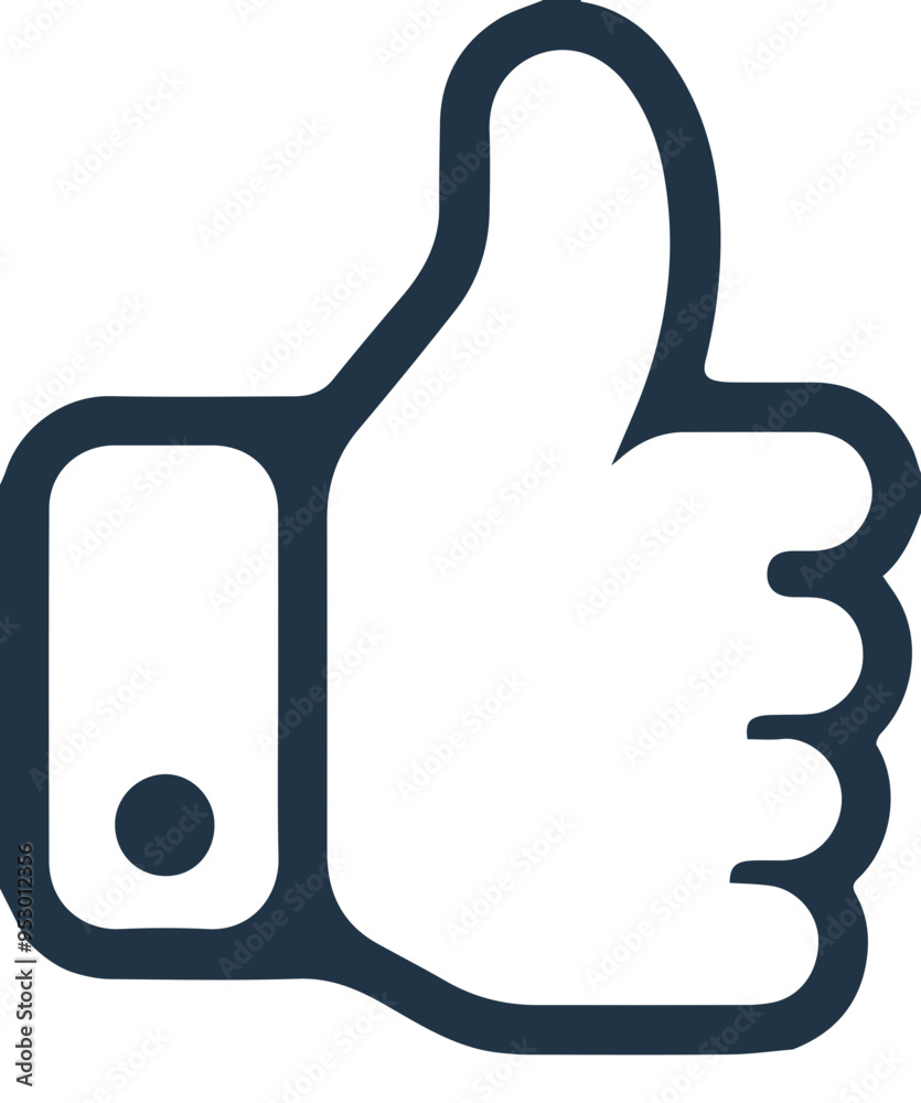 좋아요 아이콘, 긍정 피드백, 소셜 미디어 반응 심볼