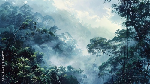 rainforest pattern wallpaper