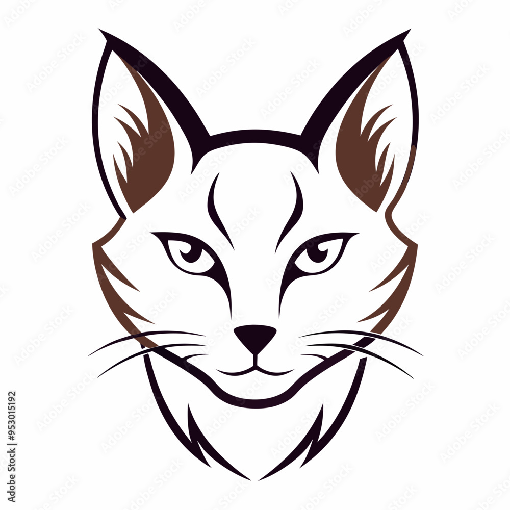 Cat head icon vector line art illustration
Cat head icon vector line art illustration