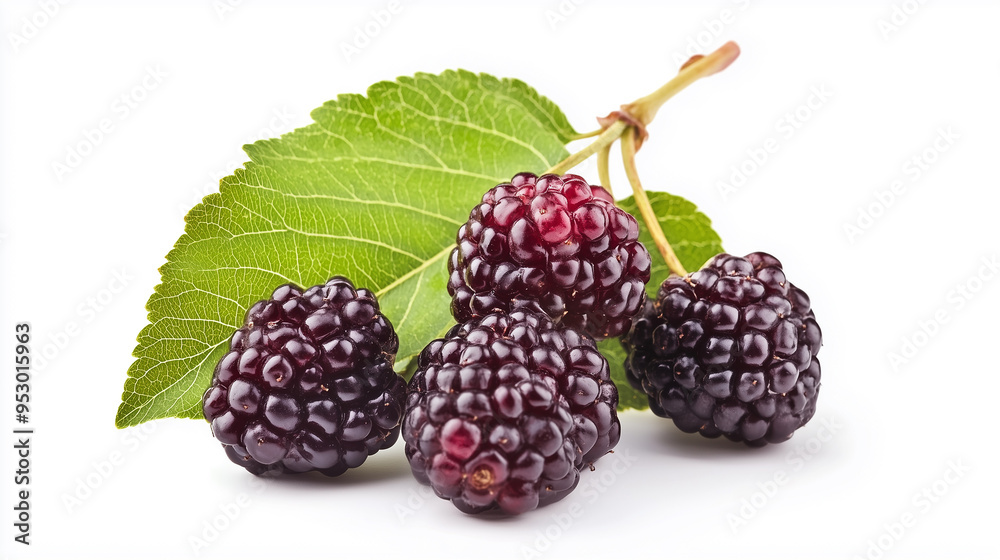 A mulberry on a white background, A mulberry on a white background,