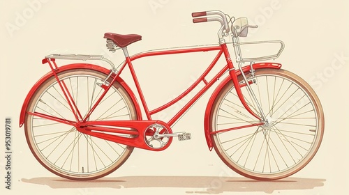 vintage bicycle illustration