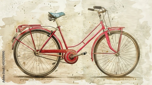 vintage bicycle illustration