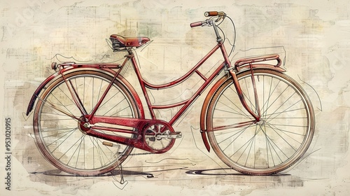 vintage bicycle illustration