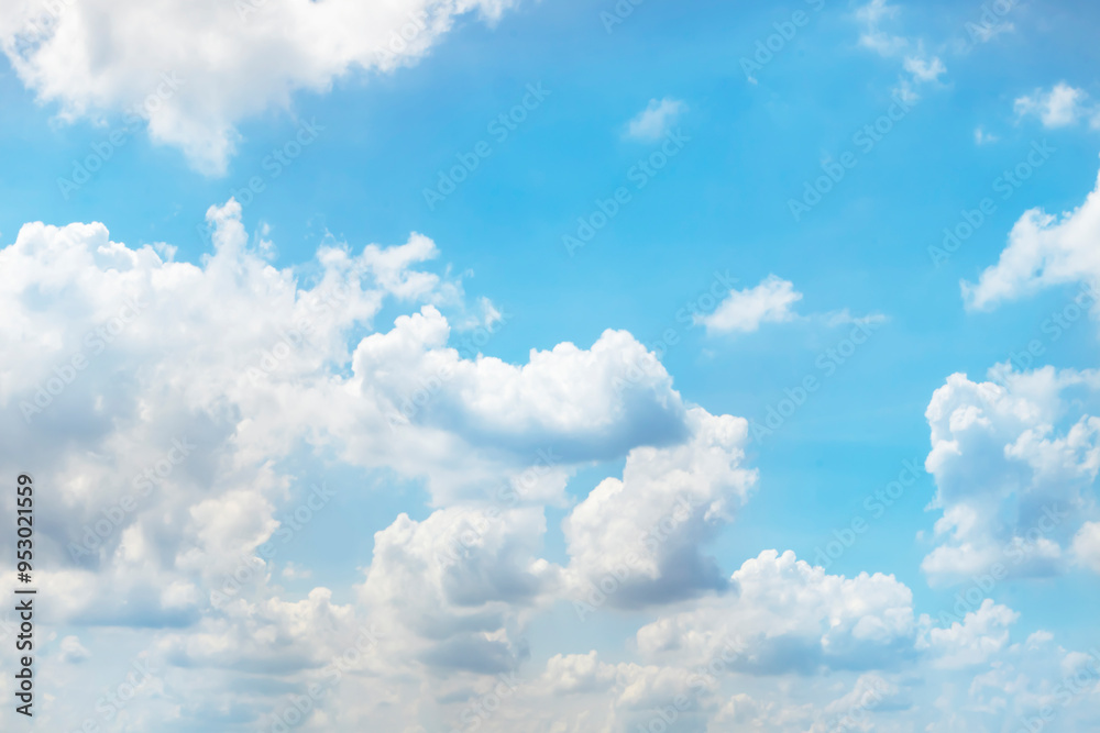 Blue sky and white clouds with sunlight,Blue sky and floating clouds Blue sky and white clouds with sunlight,Blue sky and floating clouds