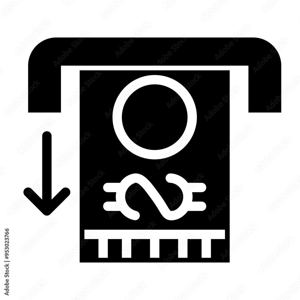 money processing managemen in glyph icon money processing managemen in glyph icon