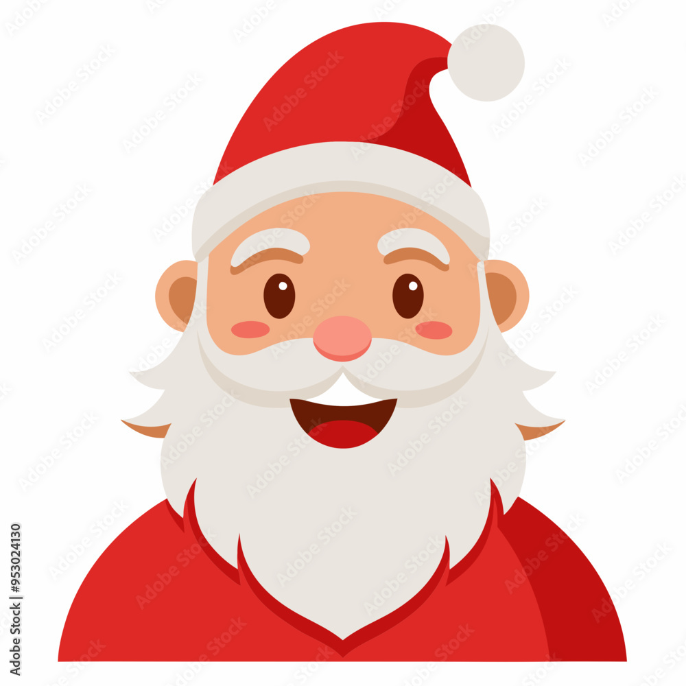 Christmas Santa smiling vector art illustration Christmas Santa smiling vector art illustration
