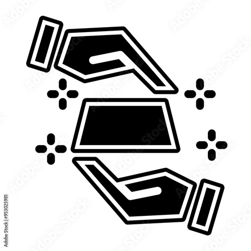 gold bullion gift in glyph icon