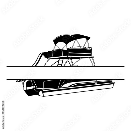 Double Decker Pontoon Split Monogram