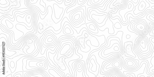 Vector topo map seamless wave topography map pattern camping grid cartography diagram black and white geometric carve wave line. abstract landscape topography line map wavy texture design background.