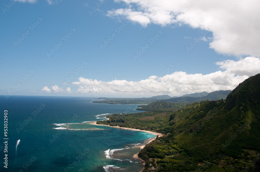 The Na Pali Coast in Kauai Hawaii From the Air The Na Pali Coast in Kauai Hawaii From the Air