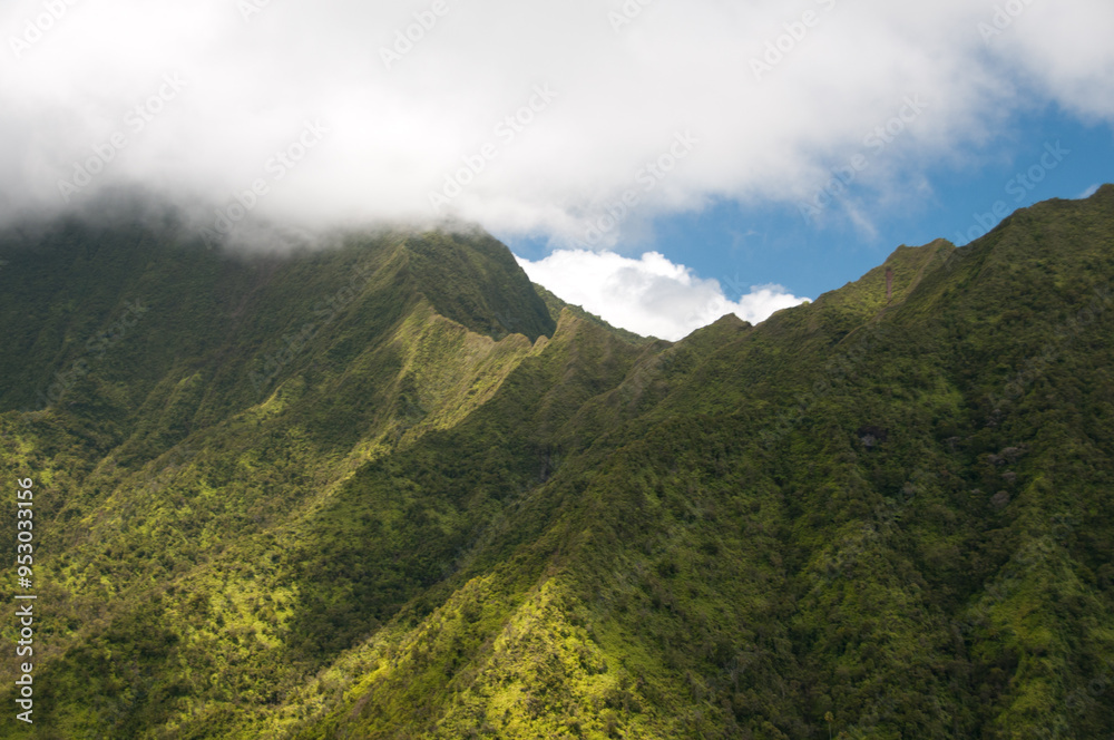 Fototapeta premium The Na Pali Coast in Kauai Hawaii From the Air
