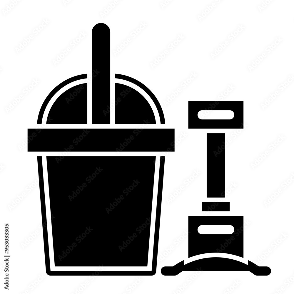 Obraz premium playing with sand in glyph icon style - sand, beach, child, fun, vacation, travel, sea, kid, childhood, summer, play, oc