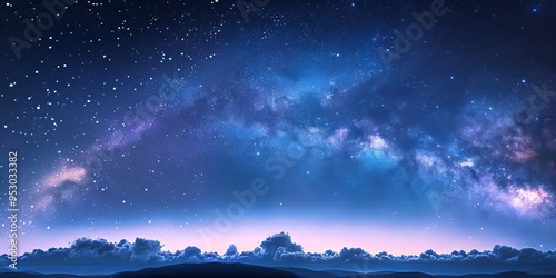 night sky, Deep blue sky, night, clean picture, clean sky, 8K 