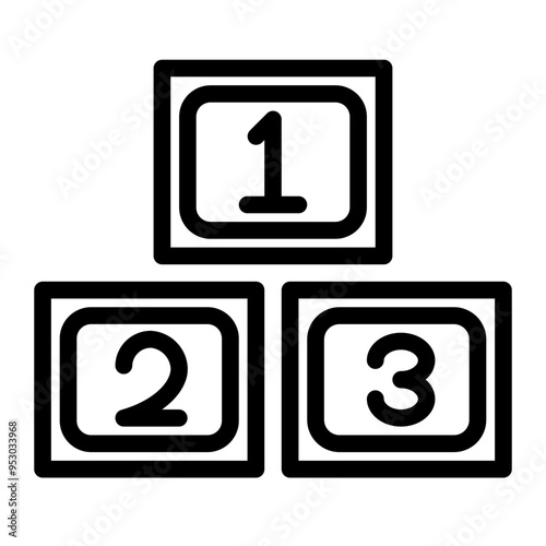 umber blocks in line icon