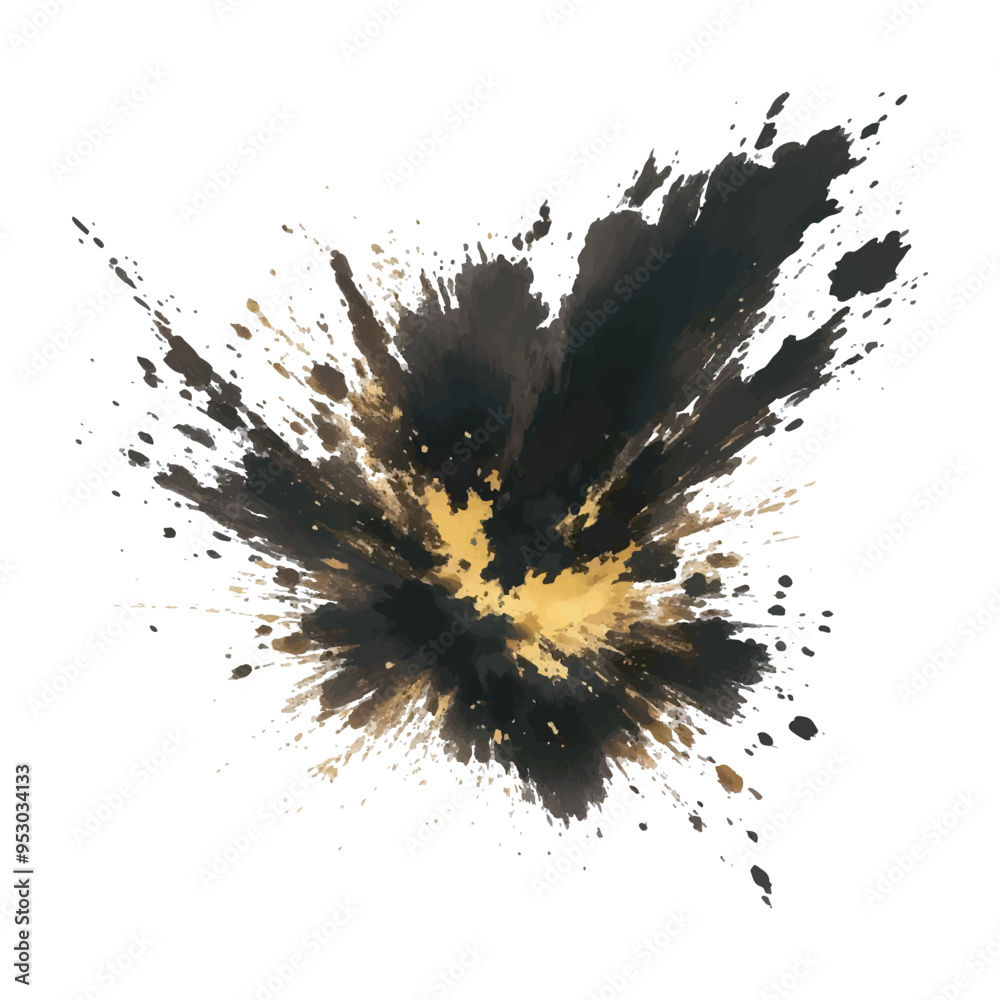 black and gold ink splash explosion vector black and gold ink splash explosion vector