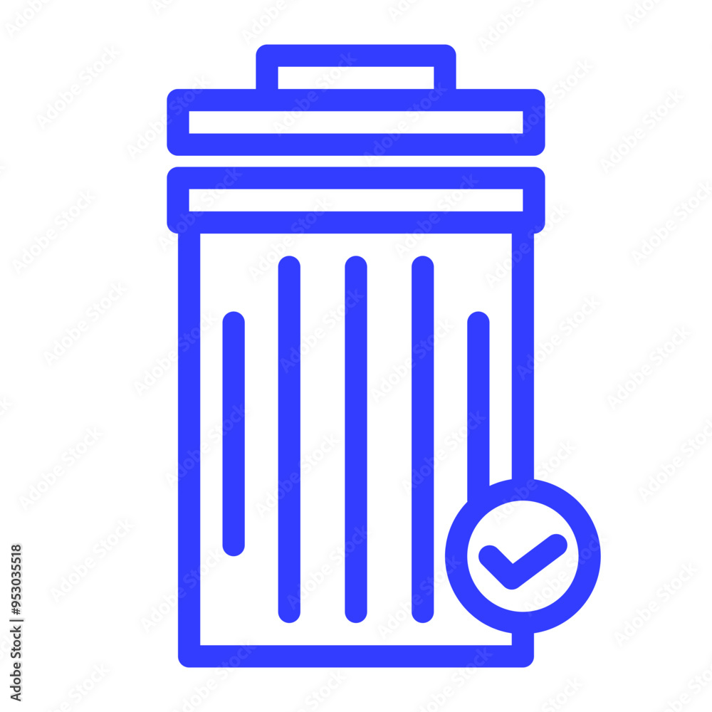 clean trash can in colour icon clean trash can in colour icon