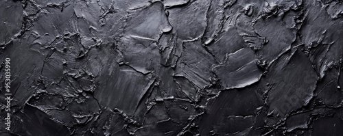 Surface texture of empty black concrete stone