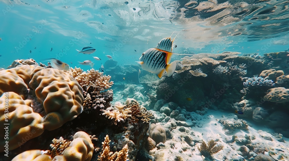 Fototapeta premium Fish underwater wallpaper