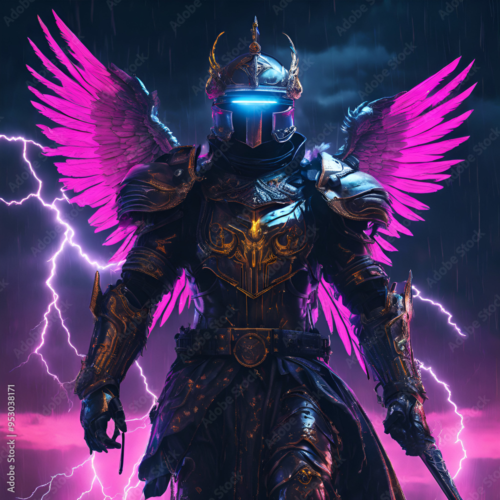 Fototapeta premium knight in full armor