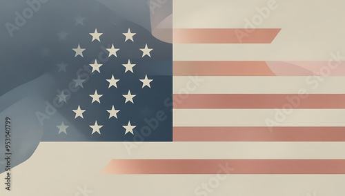 Elegant Abstract Stars and Stripes Design photo