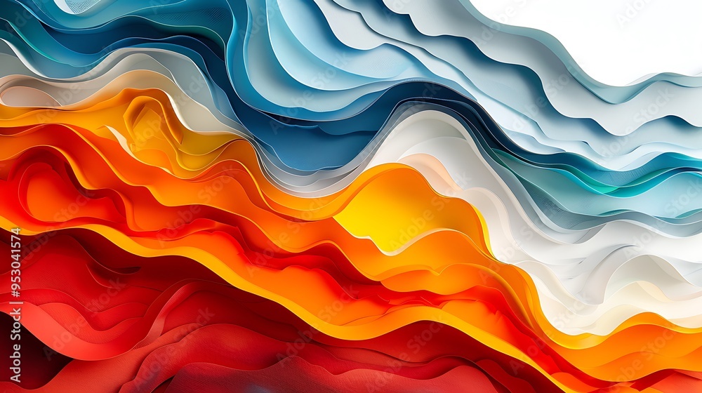 Paper cut-out effect graphics, layered designs, Paper cut-out effect graphics, layered designs,