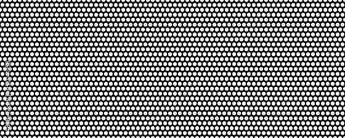 Black metal mesh seamless pattern vector illustration. Metal grid pattern. Silhouette Steel Fence Pattern. Perforated metal plate.