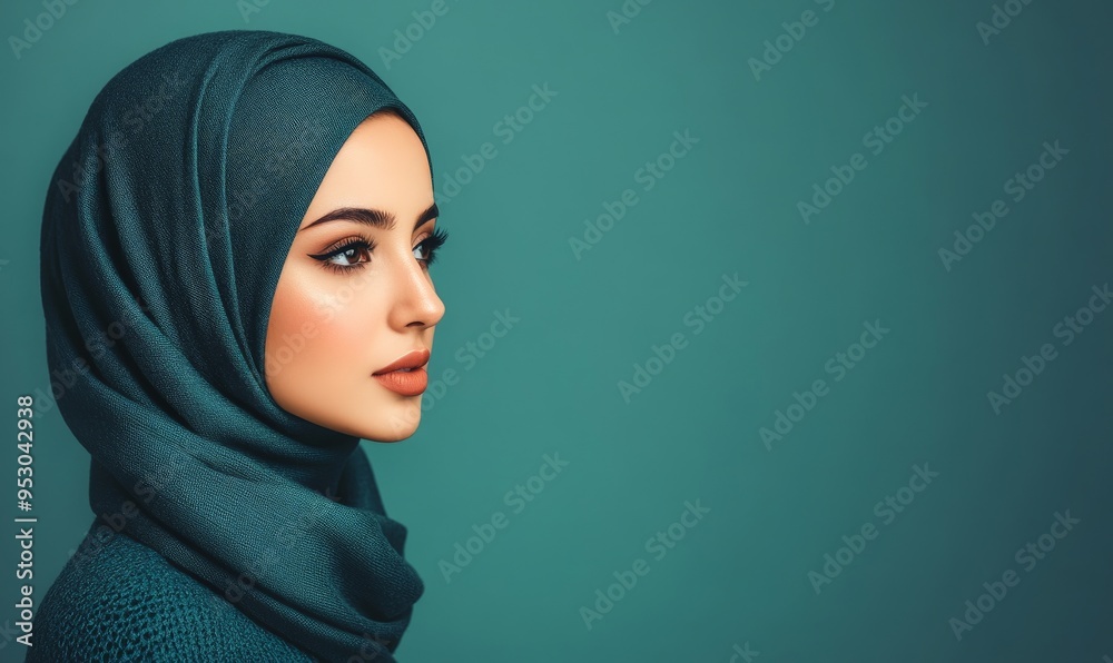 Portrait of a Young Woman in a Hijab. Portrait of a Young Woman in a Hijab.