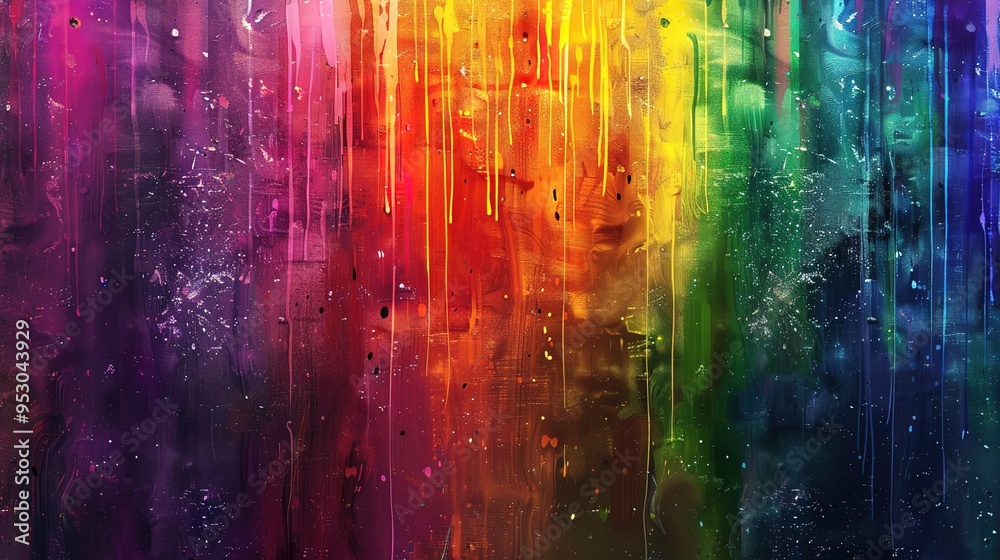 Naklejka premium Rainbow pattern wallpaper